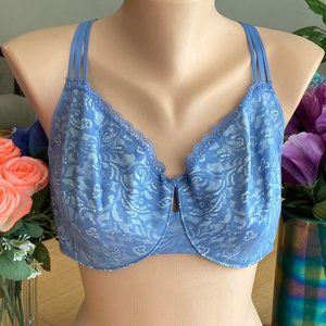 922 SOMA 36G Blue Keyhole Enticing Lift Underwire Balconette Bra #1117 Pretty!